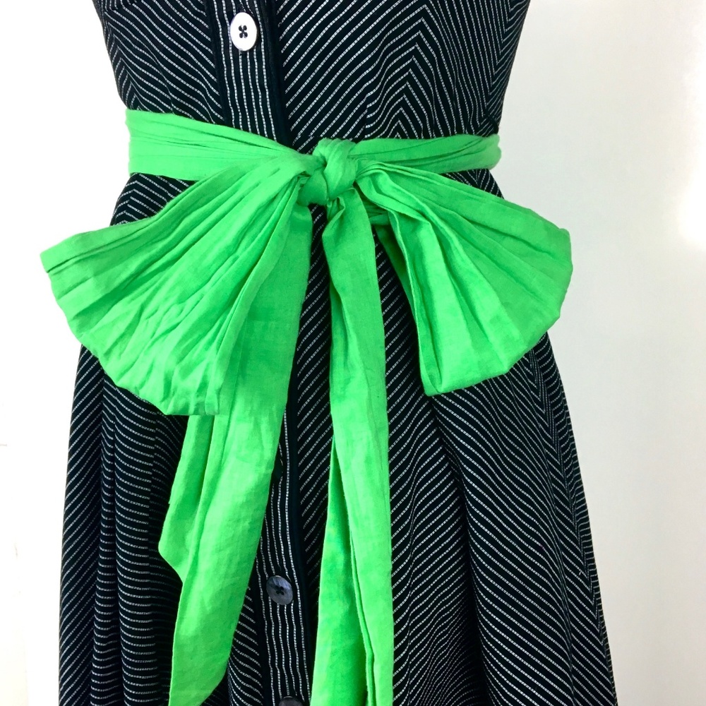 Anthro | Maeve > Striped Ginny Halter Dress w/ Bow - Picture 3 of 8